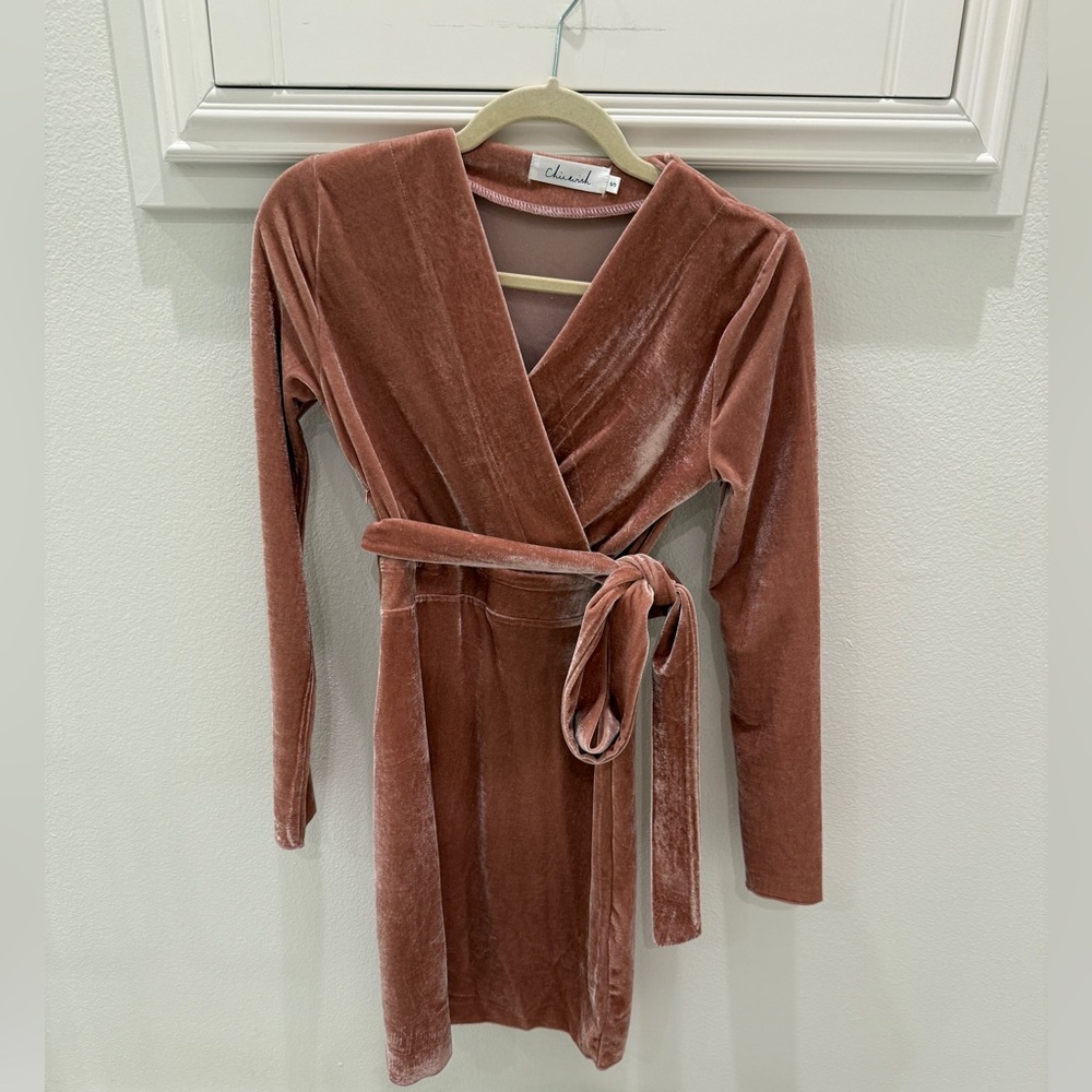 Chic wish faux wrap dress